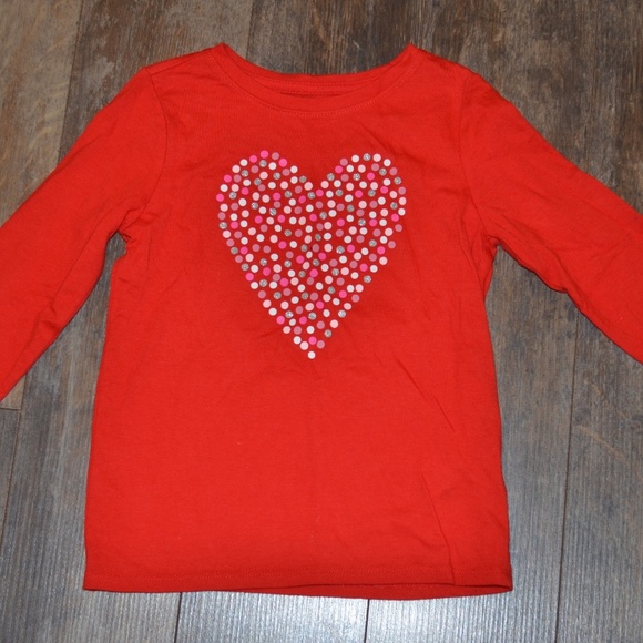 Cat and Jack - Red T-Shirt with Heart on Front - Picture 2 of 3